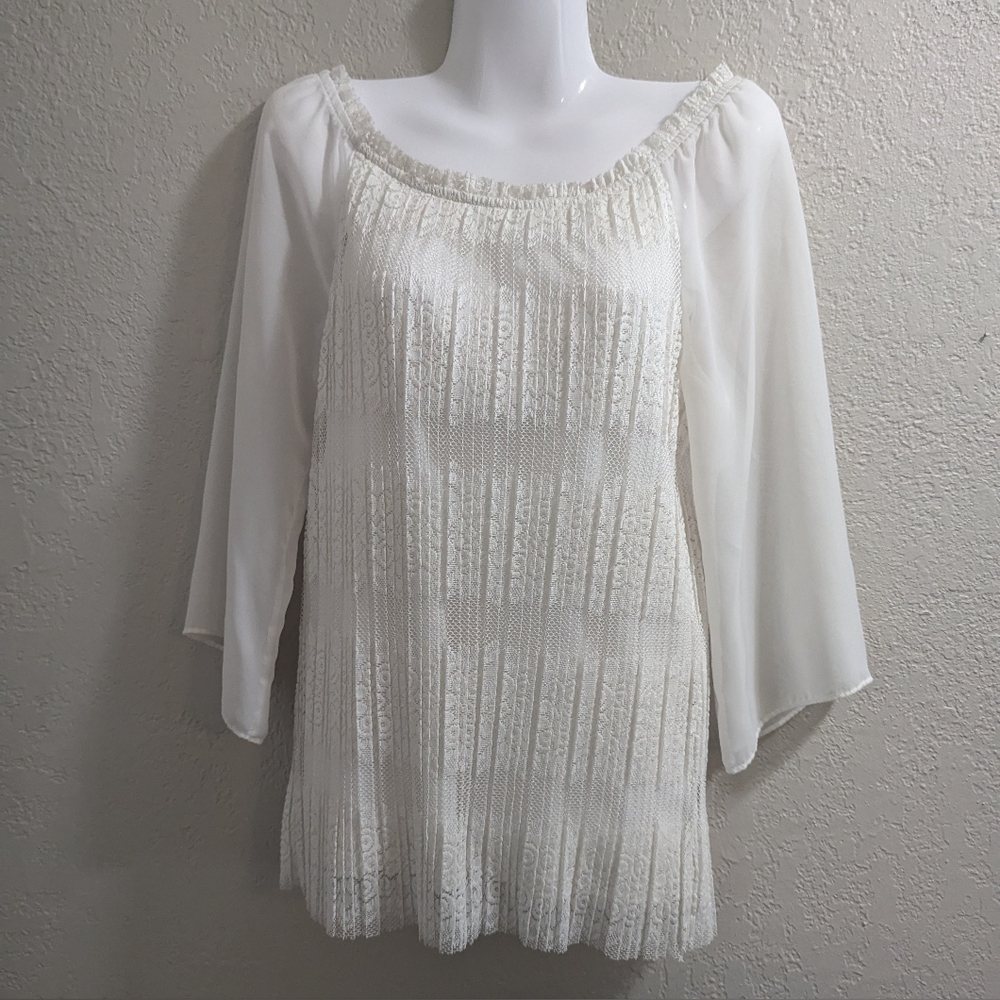 White off-the-shoulder top